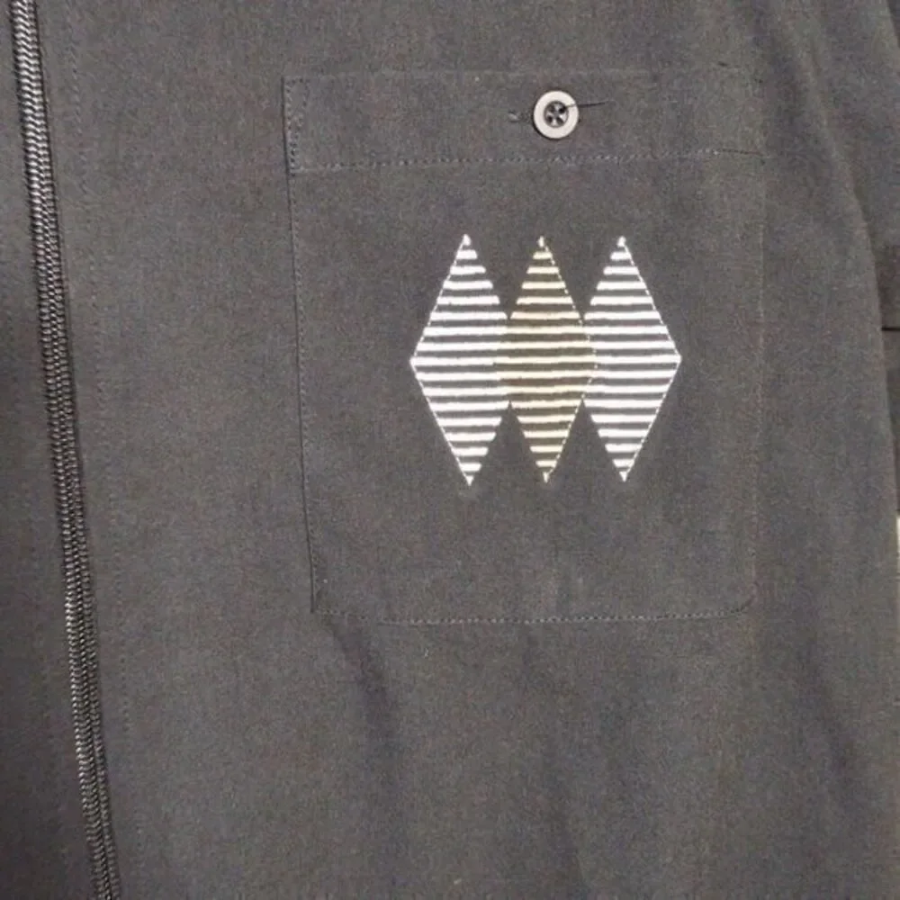 Vintage John Blair 80’s/90’s Black Zipper‎ Shirt Sz M - Picture 8 of 8